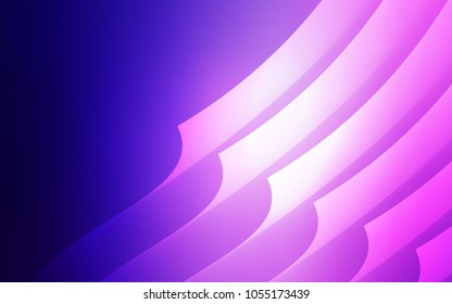 Light Purple, Pink vector cover with stright stripes. Lines on blurred abstract background with gradient. The pattern for ad, booklets, leaflets.
