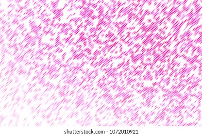 Light Purple, Pink vector cover with long lines. Modern geometrical abstract illustration with staves. Smart design for your business advert.