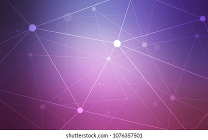 Light Purple, Pink vector cover with spots, lines. Decorative design in abstract style with triangle structure. New design for ad, poster, banner of your website.