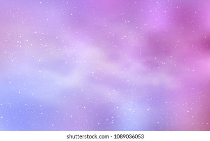 Light Purple, Pink vector cover with astronomical stars. Modern abstract illustration with Big Dipper stars. Smart design for your business advert.