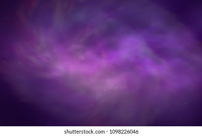 Light Purple, Pink vector cover with astronomical stars. Shining illustration with sky stars on abstract template. Pattern for astrology websites.