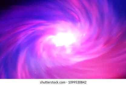 Light Purple, Pink vector cover with astronomical stars. Blurred decorative design in simple style with galaxy stars. Best design for your ad, poster, banner.