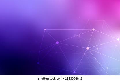 Light Purple, Pink vector cover with spots, lines. Modern abstract colorful illustration with spheres and lines. New design for ad, poster, banner of your website.