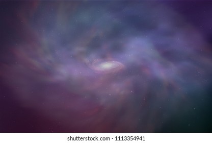 Light Purple, Pink vector cover with astronomical stars. Shining illustration with sky stars on abstract template. Best design for your ad, poster, banner.