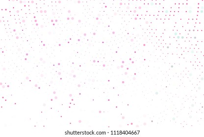 Light Purple, Pink vector  cover with spots. Blurred decorative design in abstract style with bubbles. The pattern can be used for aqua ad, booklets.