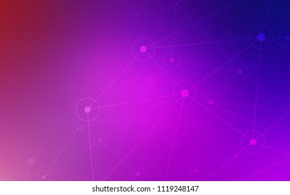 Light Purple, Pink vector cover with spots, lines. Illustration with set of colorful abstract circles and lines. Pattern can be used for ads, leaflets.