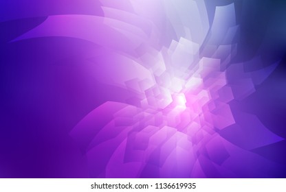 Light Purple, Pink vector cover with set of hexagons. Colorful hexagons on white backdrop. Pattern for ads, leaflets.