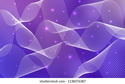 Light Purple, Pink vector cover with happy holiday ribbons. Beautiful colored illustration with ribbon in celebration style. Beautiful design for your business advert of anniversary.
