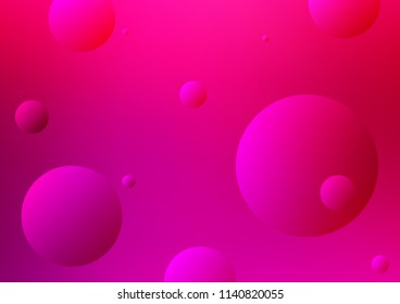 Light Purple, Pink vector cover with spots. Beautiful colored illustration with blurred circles in nature style. Pattern can be used as texture of water, rain drops.