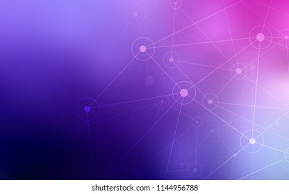Light Purple, Pink vector cover with spots, lines. Decorative design in abstract style with triangle structure. Beautiful design for your business advert.