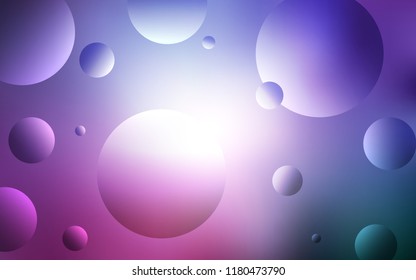 Light Purple, Pink vector cover with spots. Blurred decorative design in abstract style with bubbles. Pattern can be used as texture of wallpapers.