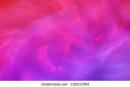 Light Purple, Pink vector cover with astronomical stars. Shining illustration with sky stars on abstract template. Pattern for astrology websites.
