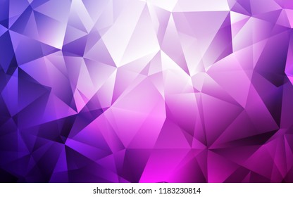 Light Purple, Pink vector cover in polygonal style. Modern abstract illustration with colorful triangles. Pattern for busines ad, booklets, leaflets