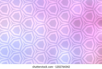 Light Purple, Pink vector cover with set of hexagons. Design in abstract style with hexagons. Design for your business advert.