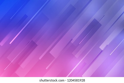 Light Purple, Pink vector cover with stright stripes. Shining colored illustration with sharp stripes. Smart design for your business advert.