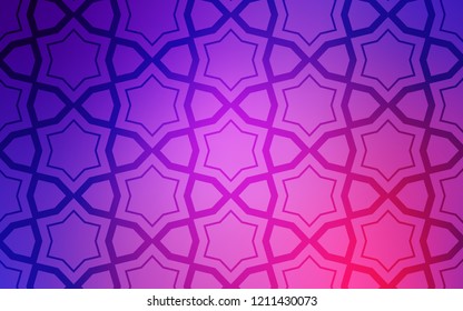Light Purple, Pink vector cover with small and big stars. Shining colored illustration with stars. Pattern for new year ad, booklets.