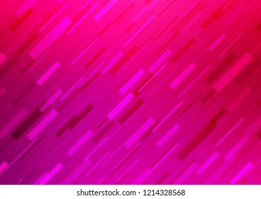 Light Purple, Pink vector cover with long lines. Modern geometrical abstract illustration with staves. Best design for your ad, poster, banner.
