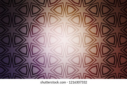 Light Purple, Pink vector cover with small and big stars. Stars on blurred abstract background with gradient. Pattern for new year ad, booklets.