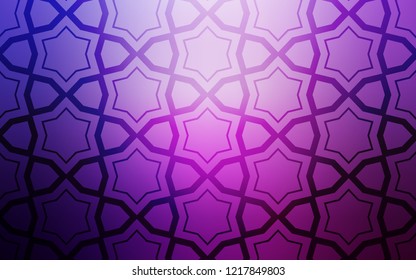 Light Purple, Pink vector cover with small and big stars. Glitter abstract illustration with colored stars. Pattern for wrapping gifts.