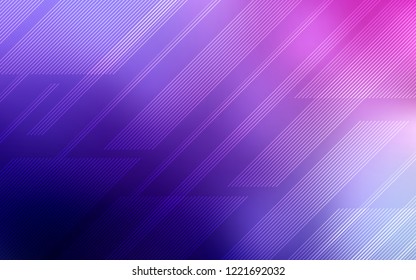 Light Purple, Pink vector cover with stright stripes. Decorative shining illustration with lines on abstract template. Pattern for your busines websites.