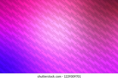 Light Purple, Pink vector cover with stright stripes. Glitter abstract illustration with colorful sticks. Template for your beautiful backgrounds.