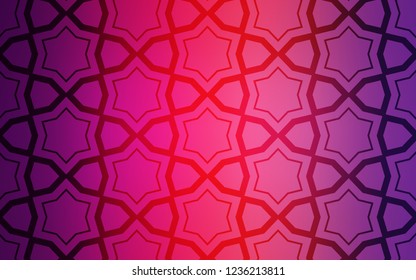 Light Purple, Pink vector cover with small and big stars. Blurred decorative design in simple style with stars. Pattern for new year ad, booklets.