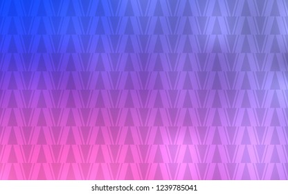 Light Purple, Pink vector cover with polygonal style. Triangles on abstract background with colorful gradient. Smart design for your adverts.