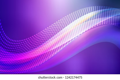 Light Purple, Pink vector cover with spots, lines. Illustration with set of colorful abstract circles and lines. Pattern for beautiful websites.