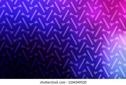 Light Purple, Pink vector cover with polygonal style. Triangles on abstract background with colorful gradient. Pattern for websites.