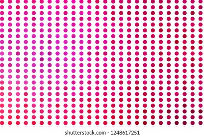 Light Purple, Pink vector cover with spots. Illustration with set of shining colorful abstract circles. Template for your brand book.