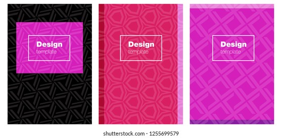 Light Purple, Pink vector cover for notebooks. Glitter abstract design concept with text box. Design for cover of books, notepads.