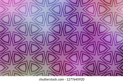 Light Purple, Pink vector cover with small and big stars. Modern geometrical abstract illustration with stars. Best design for your ad, poster, banner.