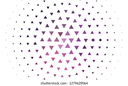 Light Purple, Pink vector cover in polygonal style. Decorative design in abstract style with triangles. Modern template for your landing page.