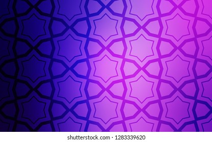Light Purple, Pink vector cover with small and big stars. Shining colored illustration with stars. Pattern for wrapping gifts.