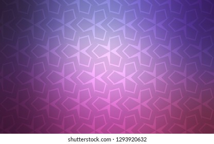 Light Purple, Pink vector cover in polygonal style. Rectangles on abstract background with colorful gradient. Best design for your ad, poster, banner.