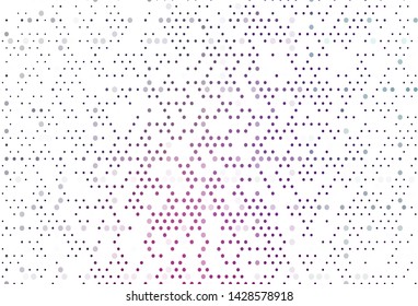 Light Purple, Pink vector cover with spots. Beautiful colored illustration with blurred circles in nature style. Design for posters, banners.