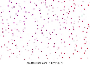 Light Purple, Pink vector cover with polygonal style. Glitter abstract illustration with rectangular shapes. Pattern for busines booklets, leaflets.
