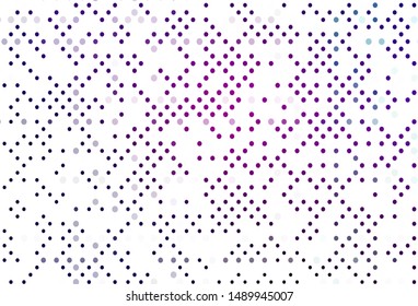Light Purple, Pink vector cover with spots. Beautiful colored illustration with blurred circles in nature style. Design for business adverts.