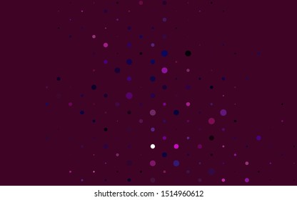 Light Purple, Pink vector cover with spots. Glitter abstract illustration with blurred drops of rain. Pattern for ads, booklets.