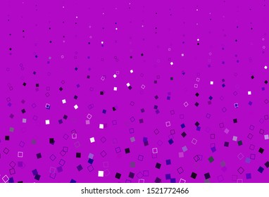 Light Purple, Pink vector cover with polygonal style. Decorative design in abstract style with rectangles. Modern template for your promotion.