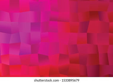 Light Purple, Pink vector cover with polygonal style. Rectangles on abstract background with colorful gradient. Background for cell phones.
