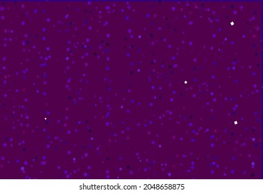 Light Purple, Pink vector cover in polygonal style with circles. Abstract gradient illustration with circles, triangles, cubes. Template for wallpapers.
