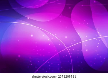 Púrpura claro, vector rosa Diseño decorativo en estilo abstracto con burbujas, líneas. Diseño decorativo borroso en estilo abstracto con burbujas. Diseño moderno para una tarjeta de visita.