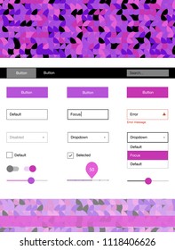 Light Purple, Pink vector design ui kit with dots. Decorative ui kit design in abstract style with colorful dots. Modern template for your landing page.
