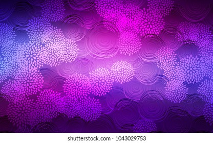 Light Purple, Pink vector doodle blurred background. Brand-new colored illustration in blurry style with flowers. A completely new template for your business design.