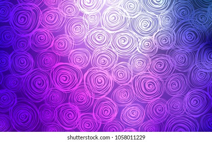 Light Purple, Pink vector doodle blurred texture. Glitter abstract illustration with doodles and roses. A completely new template for your business design.
