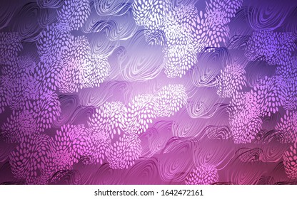 Light Purple, Pink vector doodle bright template. Brand-new colored illustration in blurry style with flowers. Hand painted design for web, leaflet, textile.