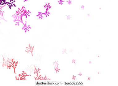 Diseño de doodle vectorial pálido con sakura. Doodles sobre fondo blanco. Patrón texturizado para sitios web, banners.