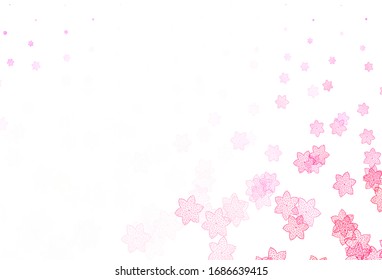 Color púrpura claro, Doodle vector rosado con flores. Nueva ilustración de color con flores. Diseño elegante para su libro de marca.