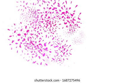 Light Purple, Pink vector doodle background with leaves. New colorful illustration in doodle style with leaves. Hand painted design for web, leaflets.